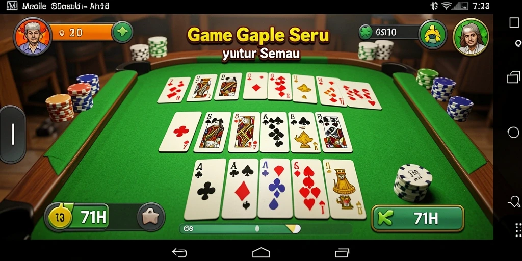 Screenshot gameplay Gaple yang menarik dari 71H.