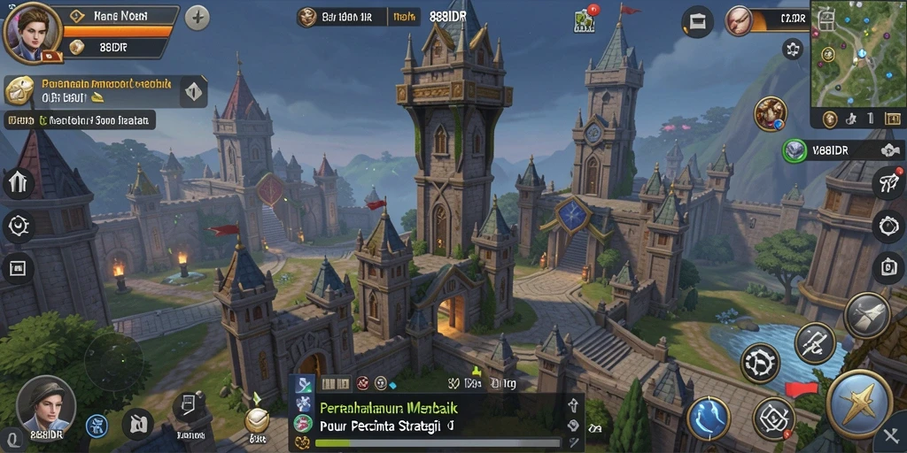 Tangkapan layar menunjukkan aksi intens dalam permainan Tower Defense.