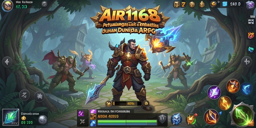 Screenshot AIR168 menampilkan aksi mendebarkan dalam petualangan ARPG.