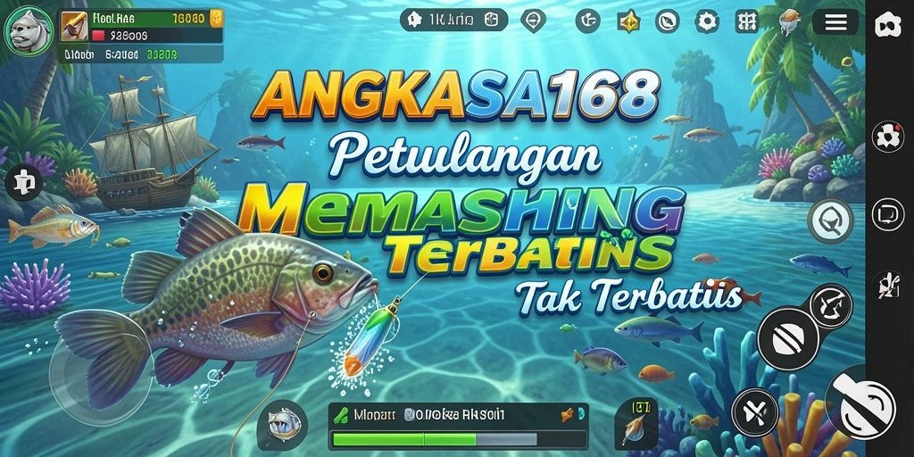 Screenshot gameplay ANGKASA168 menampilkan suasana memancing yang realistis.