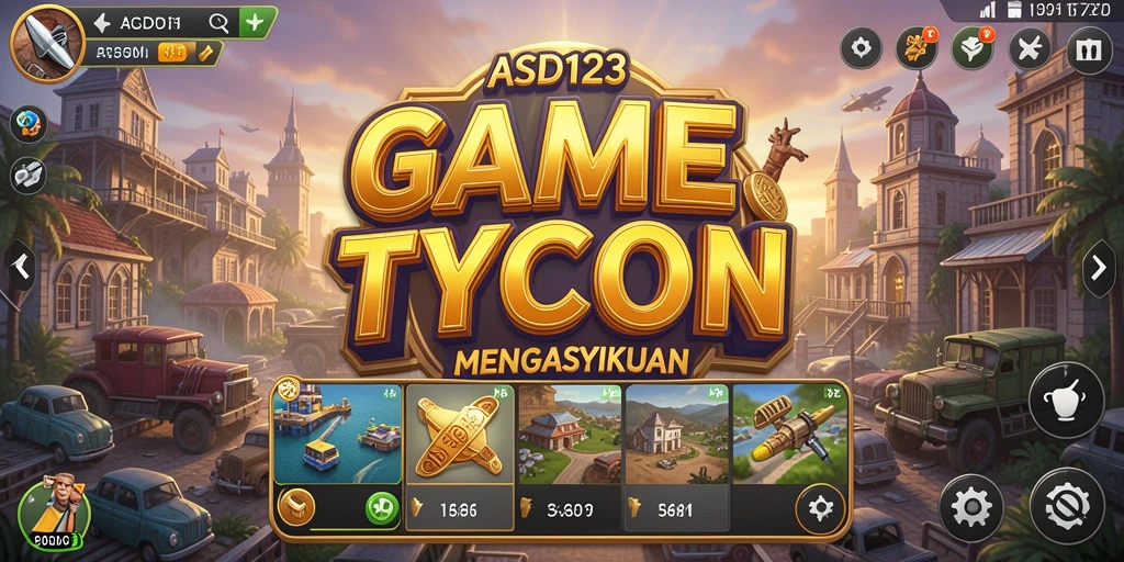 Screenshot gameplay Tycoon dengan grafis yang menarik dan strategi manajemen.