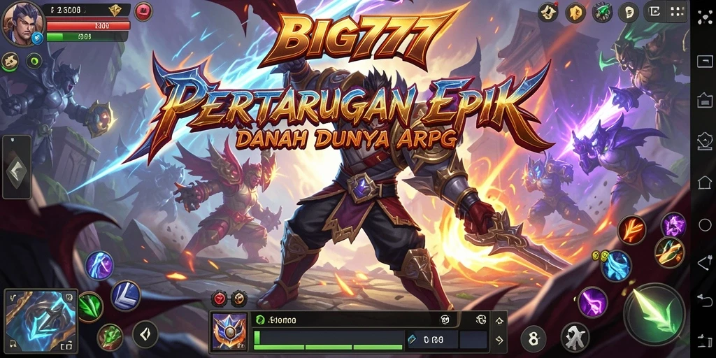 Tampilan screenshot BIG777 menunjukkan pertempuran seru di dunia fantasi.