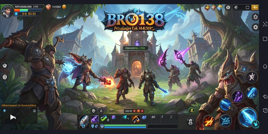 Tangkapan layar gameplay <strong>BRO138</strong> dengan adegan pertempuran yang epik dalam dunia MMORPG.