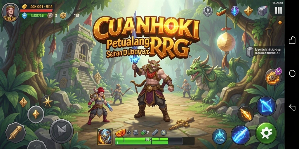 Tangkapan layar CUANHOKI menampilkan gameplay RPG yang seru.