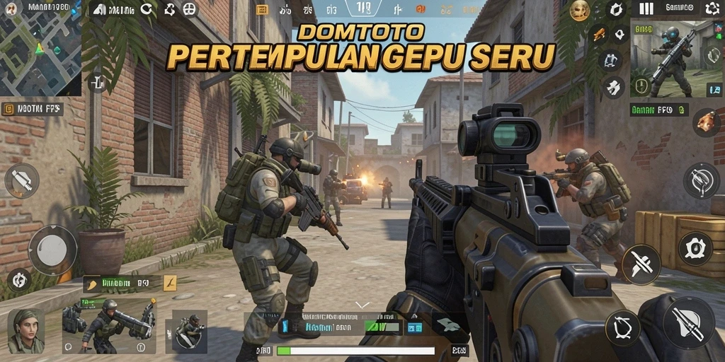 Screenshot gameplay <strong>DOMTOTO</strong> menampilkan aksi pertempuran yang mendebarkan.