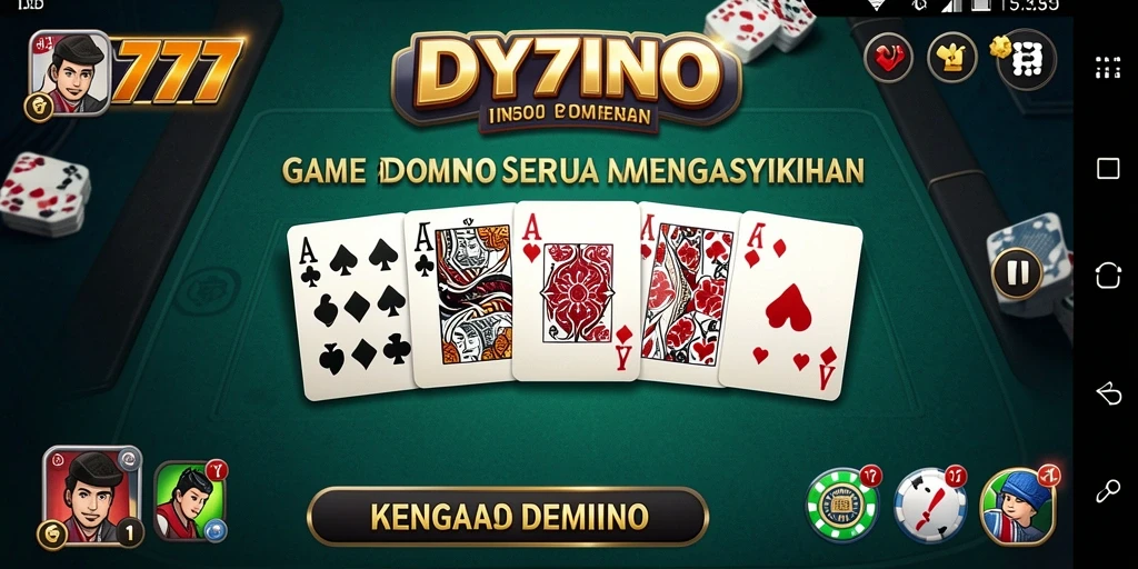 Screenshot gameplay DY777 menampilkan aksi domino seru.