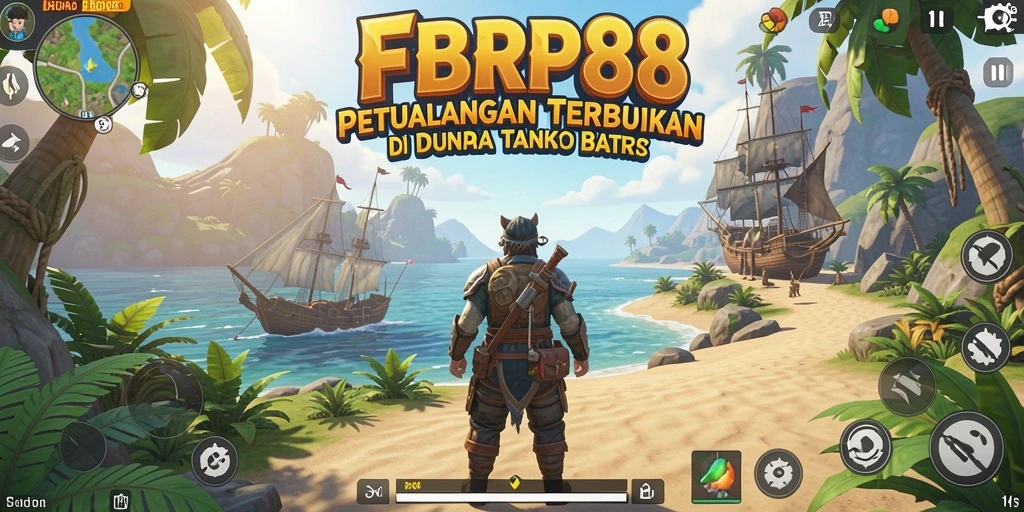 Tangkapan layar FBRP88 menampilkan aksi seru di dunia terbuka.