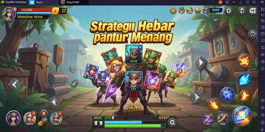 Tampilan seru gameplay GG368 yang mendebarkan dan strategis.