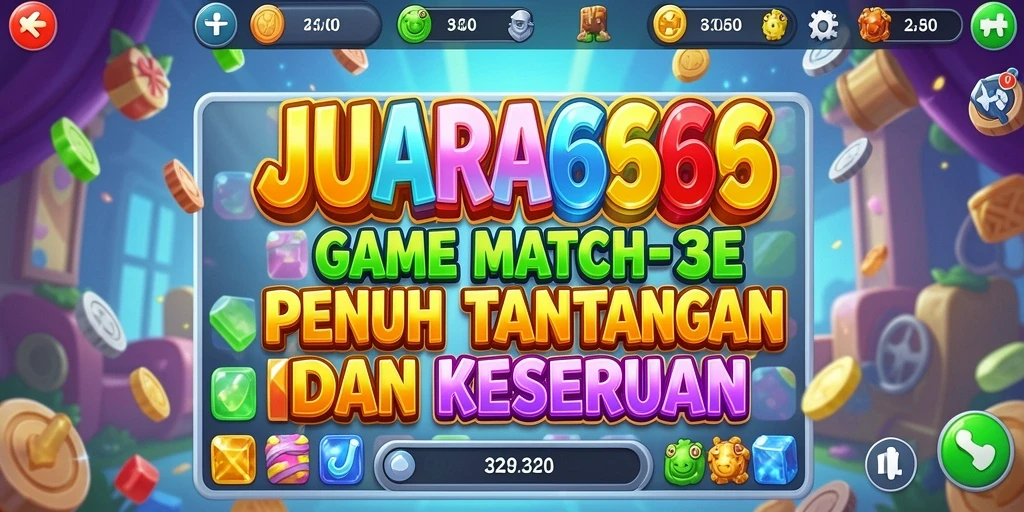 Tampilan gameplay JUARA666 dengan kombinasi warna-warni yang menantang.