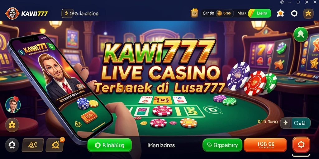 Tampilan gameplay KAWI777 yang mendebarkan dan interaktif di Live Casino.