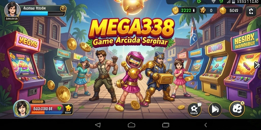 Screenshot utama MEGA338 menampilkan aksi gameplay yang seru dan menantang.