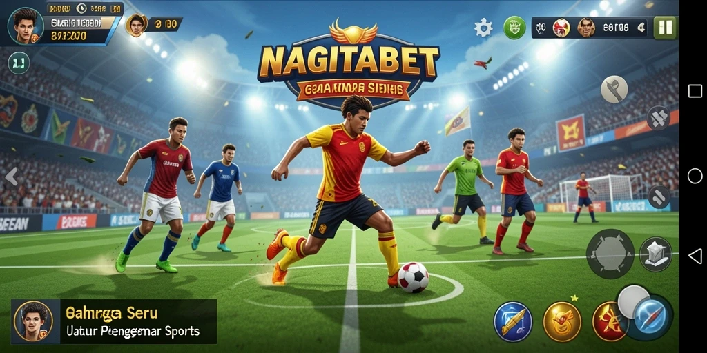Screenshot NAGITABET yang menampilkan serunya gameplay olahraga.