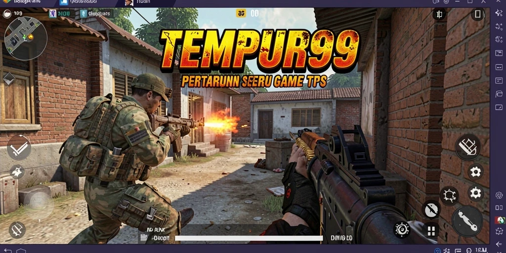 Gameplay seru TEMPUR99 dengan pertarungan dalam sudut pandang ketiga.