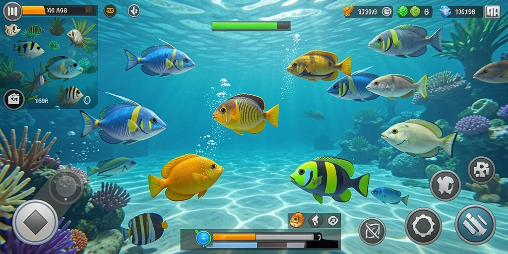 Screenshot utama V98 menampilkan aksi seru dalam permainan Tembak Ikan.