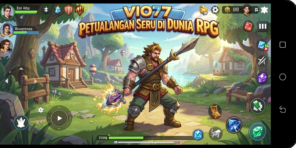Screenshot gameplay VIO77 menampilkan aksi menegangkan dalam pertempuran RPG.