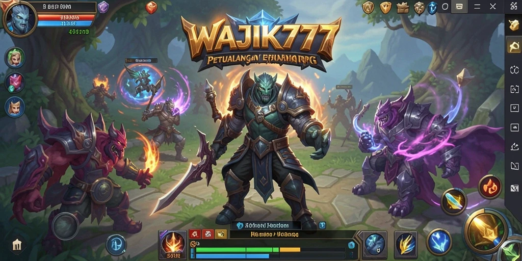 Tangkapan layar gameplay WAJIK777 yang menunjukkan aksi pertempuran seru.
