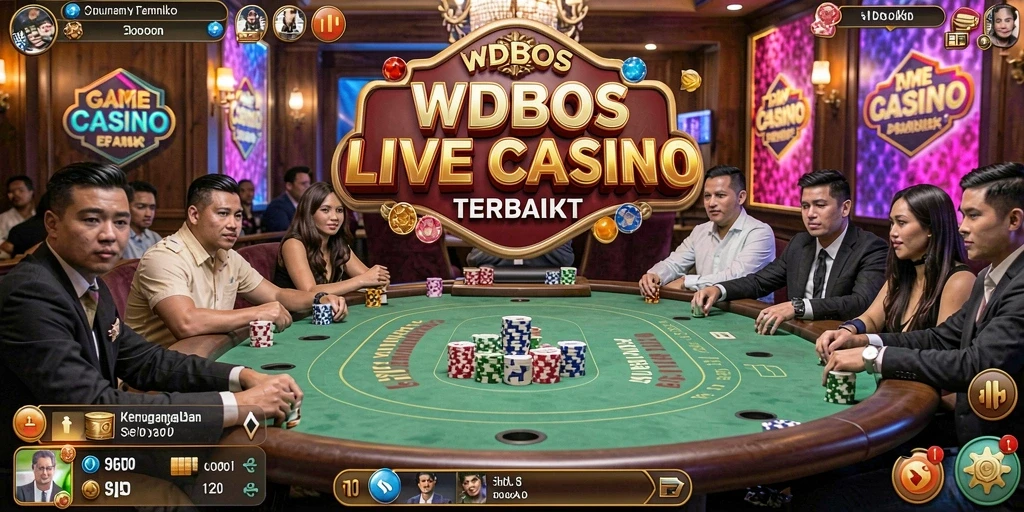 Tampilan gameplay Live Casino di WDBOS yang menarik dan interaktif.